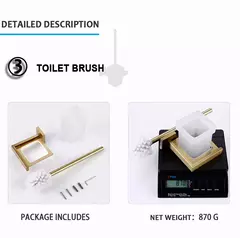 Escovado Ouro Acessórios Do Banheiro Conjunto, suporte Da Escova Do Vaso Sanitário, suporte Do Papel Higiênico, Barra De Toalha, Cremalheira Do Trilho, Gancho De Cabide, Hardware Saboneteira - Wolf Magazine