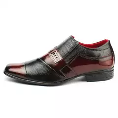 Sapato Social Masculino Luxuoso Moderno Confortável Sintético duas Cores Detalhe Metal Calce Fácil Moda Elegante 837 - comprar online