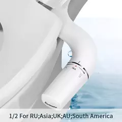 SAMODRA-Pulverizador não elétrico do bidé do bocal duplo, assento do toalete, acessórios do banheiro, chuveiro higiênico, mão direita e esquerda