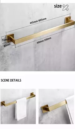 Escovado Ouro Acessórios Do Banheiro Conjunto, suporte Da Escova Do Vaso Sanitário, suporte Do Papel Higiênico, Barra De Toalha, Cremalheira Do Trilho, Gancho De Cabide, Hardware Saboneteira - Wolf Magazine