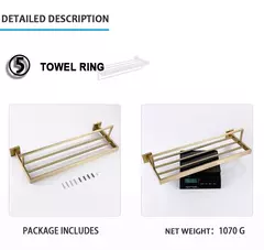 Escovado Ouro Acessórios Do Banheiro Conjunto, suporte Da Escova Do Vaso Sanitário, suporte Do Papel Higiênico, Barra De Toalha, Cremalheira Do Trilho, Gancho De Cabide, Hardware Saboneteira - loja online