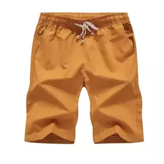 Bermuda masculina de algodão, calções casuais masculinos, calções pretos, roupas de praia, marca clássica, verão 2022
