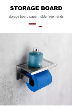 Aço inoxidável acessórios do banheiro kit de ferragens montagem na parede gancho suporte de papel barra toalha toalete escova titular saboneteira - loja online