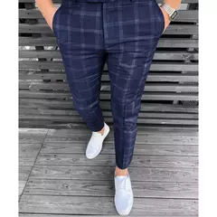 Calças casuais masculinas formal social streetwear lápis calças para trabalhadores de escritório de negócios masculinos terno de casamento calças nova venda quente 3xl - comprar online