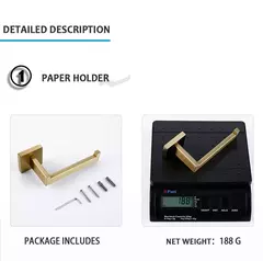 Escovado Ouro Acessórios Do Banheiro Conjunto, suporte Da Escova Do Vaso Sanitário, suporte Do Papel Higiênico, Barra De Toalha, Cremalheira Do Trilho, Gancho De Cabide, Hardware Saboneteira - Wolf Magazine
