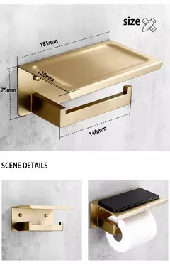 Escovado Ouro Acessórios Do Banheiro Conjunto, suporte Da Escova Do Vaso Sanitário, suporte Do Papel Higiênico, Barra De Toalha, Cremalheira Do Trilho, Gancho De Cabide, Hardware Saboneteira na internet