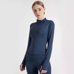 Camisas de ioga de manga comprida para mulheres, top esportivo, fitness, ginásio, roupas esportivas, push up, corrida, roupas de manga cheia, sutiã, 2024 - comprar online