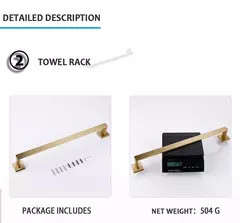 Escovado Ouro Acessórios Do Banheiro Conjunto, suporte Da Escova Do Vaso Sanitário, suporte Do Papel Higiênico, Barra De Toalha, Cremalheira Do Trilho, Gancho De Cabide, Hardware Saboneteira - Wolf Magazine