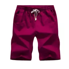 Bermuda masculina de algodão, calções casuais masculinos, calções pretos, roupas de praia, marca clássica, verão 2022 na internet