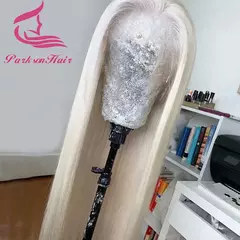 Sem cola platina cinza loira peruca de cabelo humano 5x5 hd peruca dianteira do laço transparente para as mulheres em linha reta branco colorido peruca do laço sem cola - comprar online