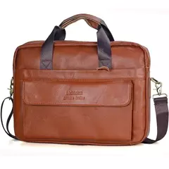Bolsas casuais de couro genuíno para homens, sacos para laptop, sacos masculinos de viagem de negócios, bolsa de ombro masculina