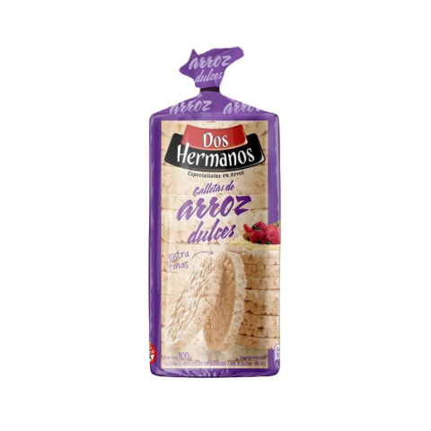 DOS HERMANOS Galletitas de arroz slim dulce 100 gr