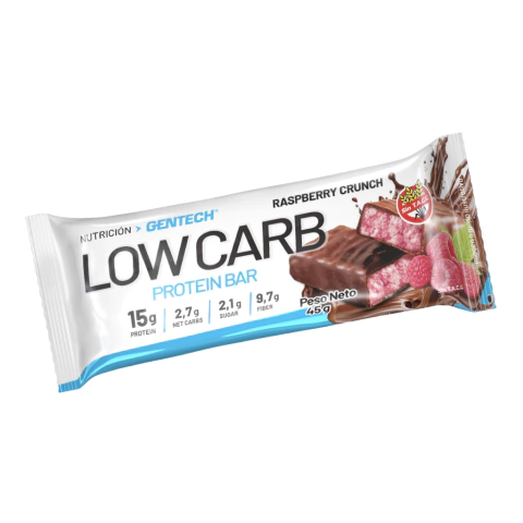 GENTECH Lowcarb protein bar sabor raspberry crunch 45 gr