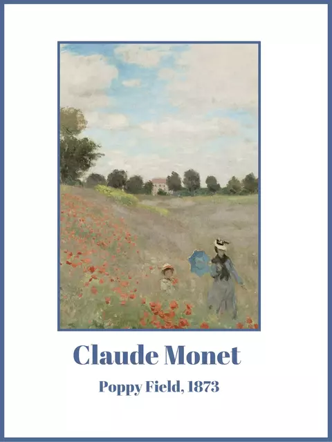 Quebra-cabeça 1000 Peças Monet Campo de Papoulas | Com Pôster 70x50cm - comprar online