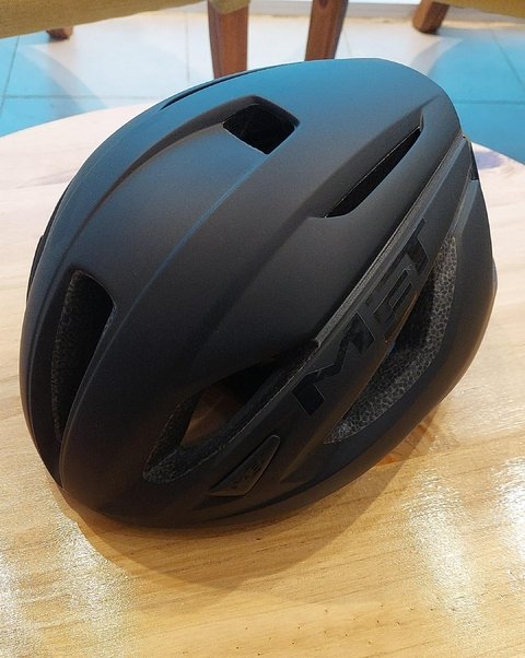 Casco MET Road Strale Talle M Negro
