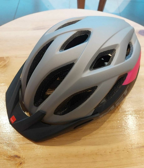 Casco Active Crossover MET Talle M Gris y Rosa