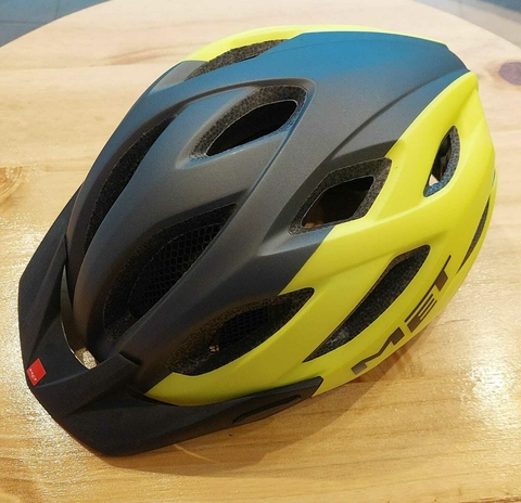 Casco Active Crossover MET Talle M Amarillo y Negro