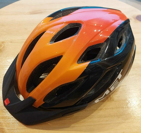 Casco Active Crossover MET Talle M Naranja y Negro