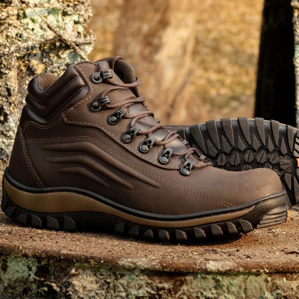 Bota Adventure Trilha Coturno Palmilha Gel Anatômica 1904 Café
