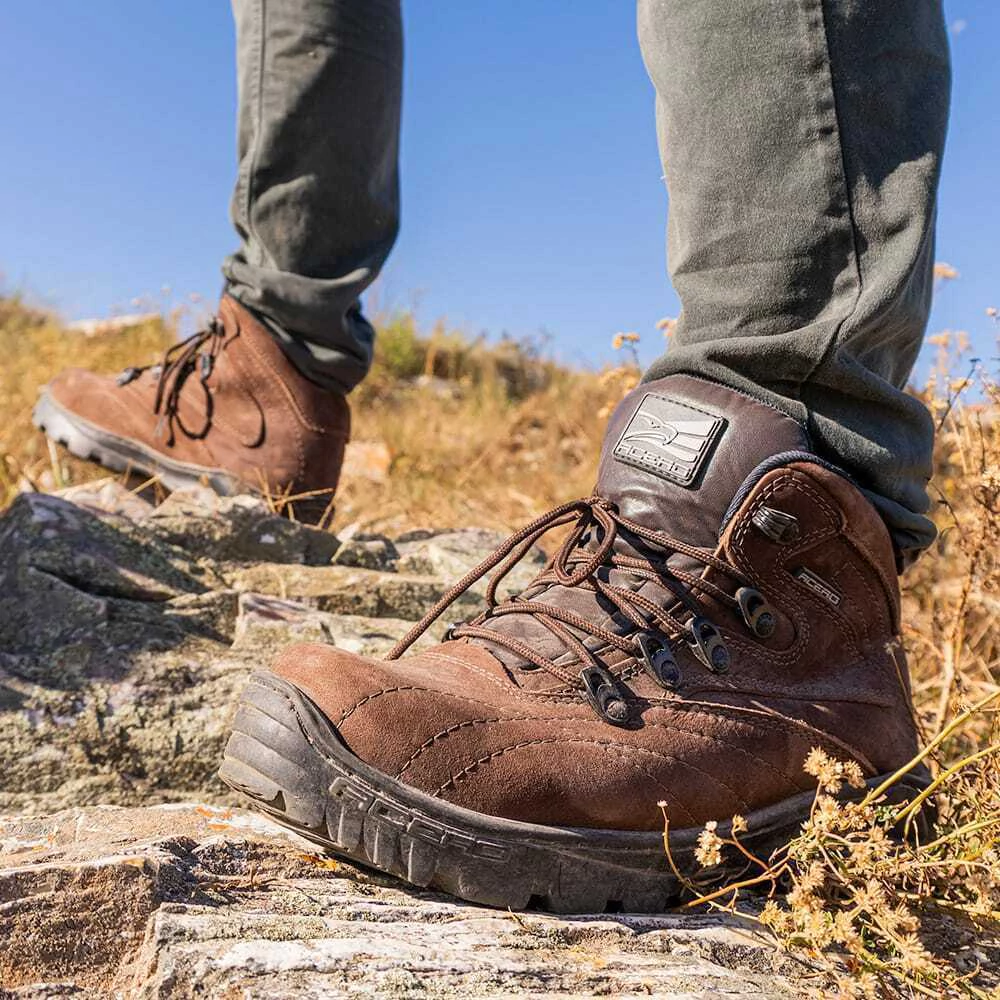 Bota Coturno Adventure Acero Advanced Cano Curto Militar Trilha Café com C.A