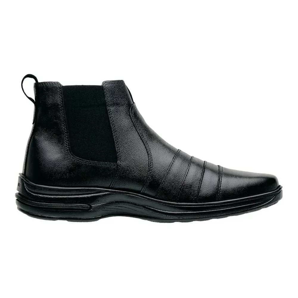 Botina Bota Masculina Leve Macia Confortável Couro Legímo 7010