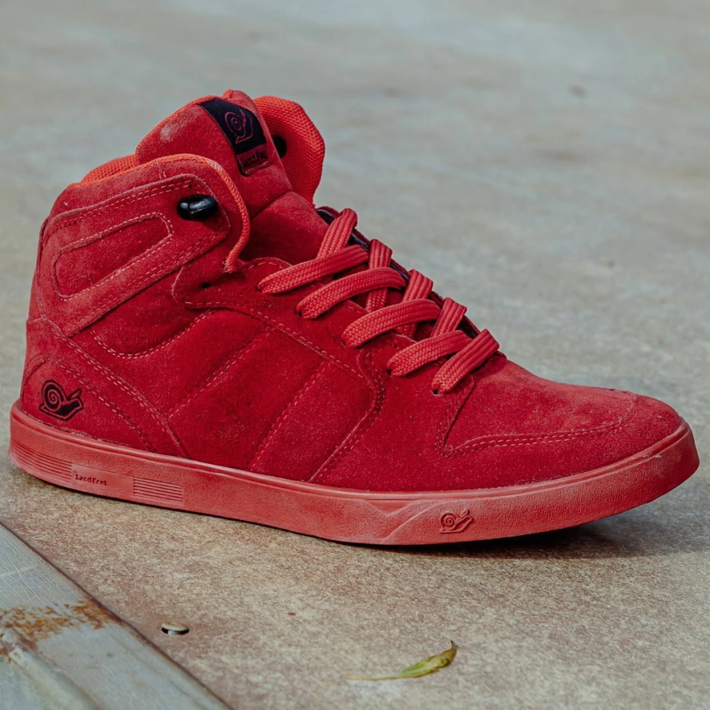 Tênis Landfeet Original Cano Alto Embarcadero Il Vermelho