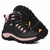 Bota Adventure Feminina Para Trilha Palmilha Gel Preto e Rosa N7 - Franboots