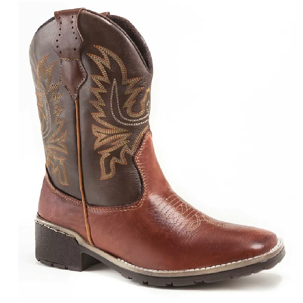 Bota Texana Country Masculina Cano Longo Marrom 801