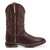 Bota Texana Country Cano Alto em couro legítimo, com bico quadrado e detalhes em costura.