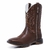 Bota Texana Country Cano Alto Couro Legítimo Premium Bico Quadrado Way 9003 - loja online