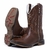 Bota Texana Country Cano Alto Couro Legítimo Premium Bico Quadrado Way 9003 na internet