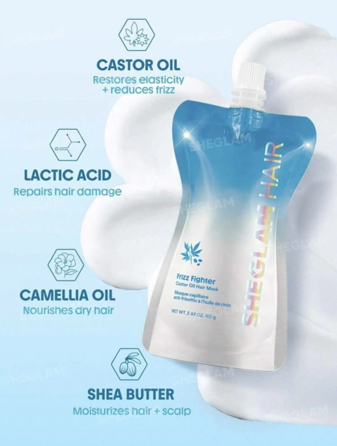 Crema anti frizz de ricino