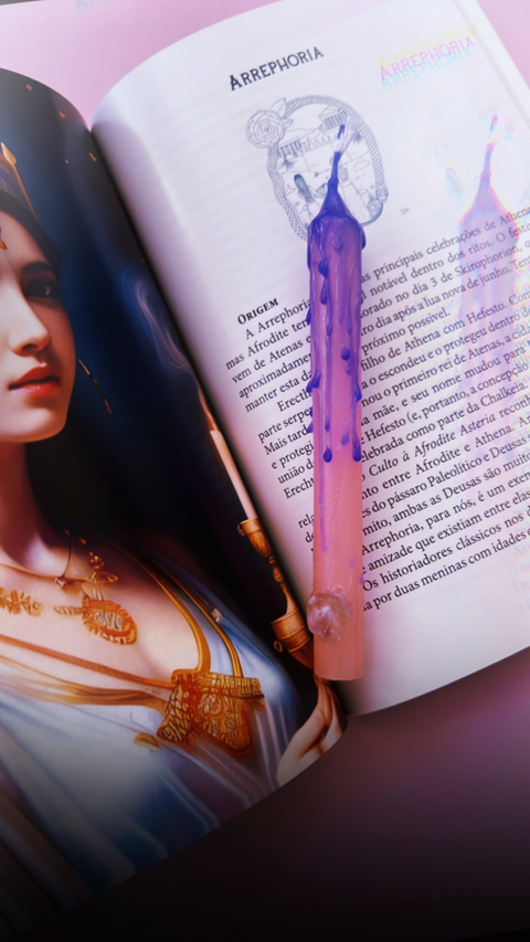 Vela Artesanal de Afrodite com Ametista