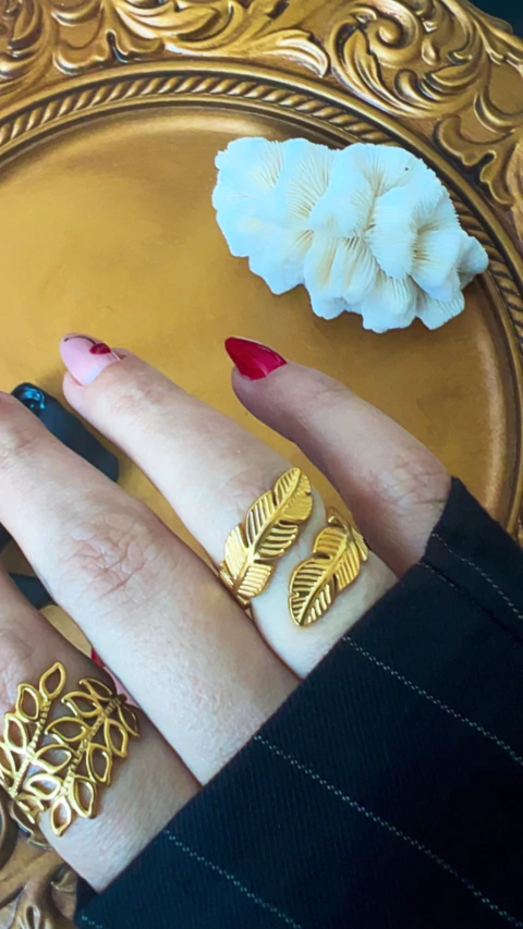 Anel Fortuna Verde - Aço Inoxidável Gold - comprar online