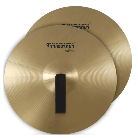 Prato para Fanfarra 13 Latão Brass Com Feltro Alça Vanguarda