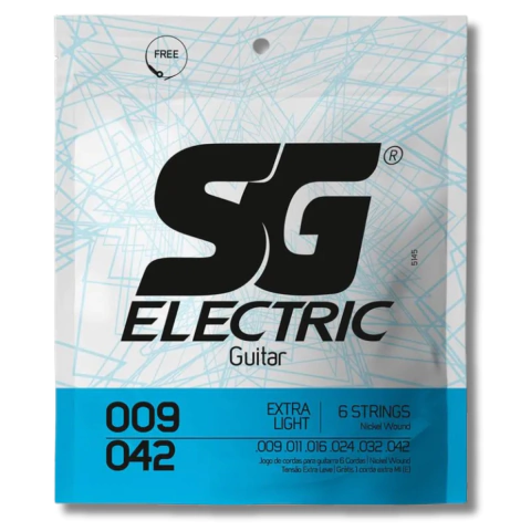 Encordoamento Guitarra SG 009 Niquel 009 042 Jogo com 6