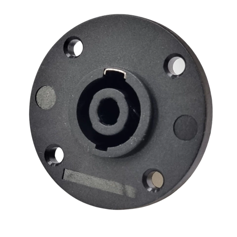 Plug Speakon Fêmea Painel 4 Vias ABS Redondo