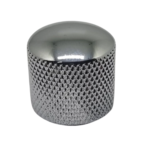 Knob Baixo Guitarra Metal Sem Parafuso Pequeno Cromado Unidade