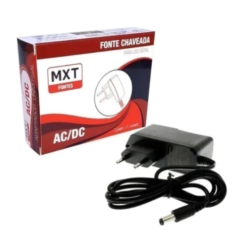 Fonte 9v 1a 9w Teclado ou Pedal com Interno Positivo Bivolt