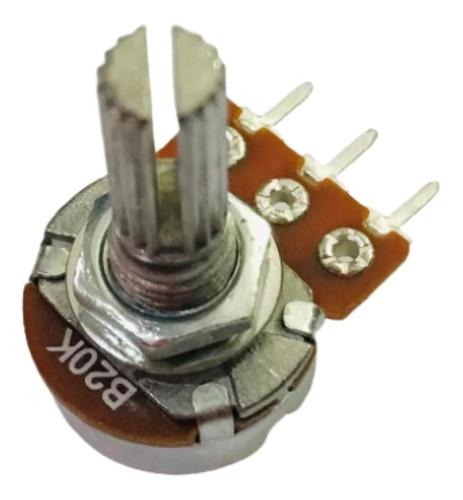 Potenciômetro 20k B L20 Eixo Longo Sem Chave 16mm