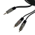Cabo 2 RCA Macho + 1 P2 Estéreo 1,8m Profissional Gold MXT