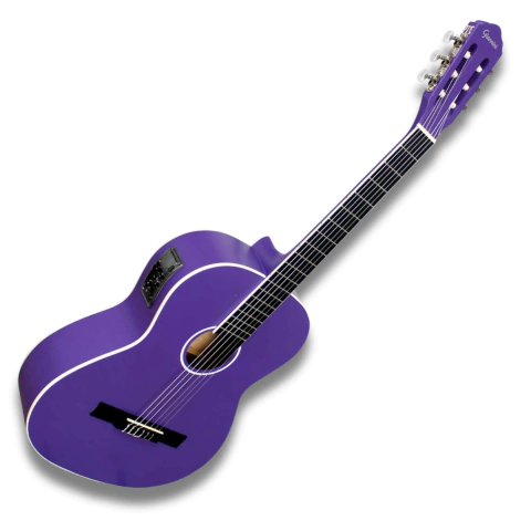 Violão Nylon Elétrico Clássico Giannini N14 EQ PPS Roxo Fosco Glíter