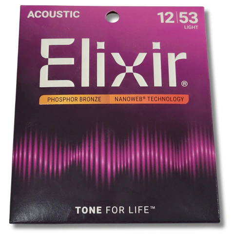 Encordoamento Violão Aço Elixir 0.12 Fósforo Bronze Nanoweb