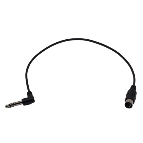 Cabo TRS MIDI x P10 90º Emborrachado 45cm Comprimento