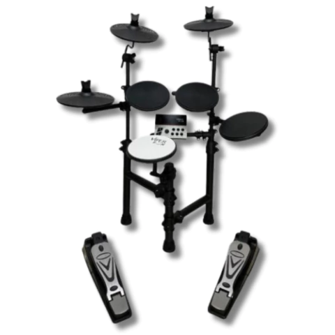 Bateria Eletrônica X-Pro Viper Fun ED 01 2 Tons Surdo Caixa Pratos