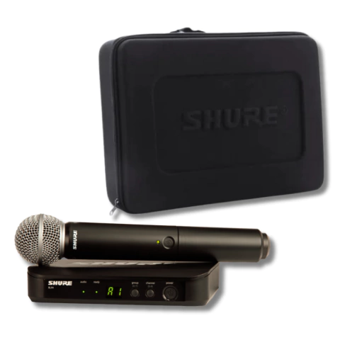 Microfone Sem Fio Shure BLX24BR/SM58 Dinâmico Cardioide