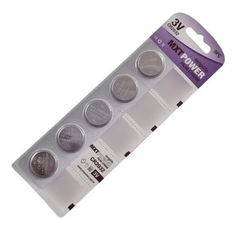 Cartela Com 5 Unidades De Bateria De Litio 3v Cr2032