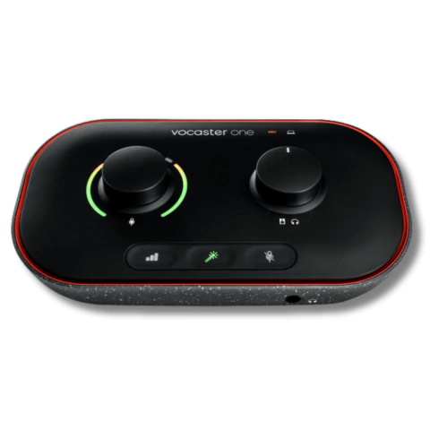 Interface Áudio Vocaster One Focusrite Podcast Gravaçao Live