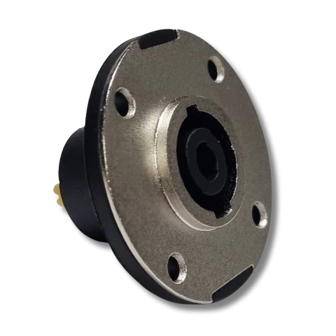 Plug Speakon Fêmea Painel 4 Vias Redondo HS4MPRM Metal HJH
