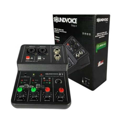 Mesa de Som Interface USB 2 Canais Soundvoice Delphi-01